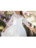 White Eyelash Lace Tulle Dreamy Flower Girl Dress